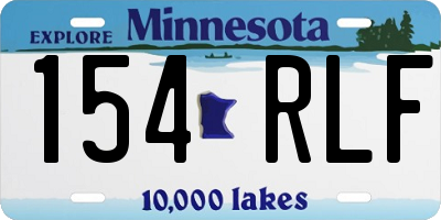 MN license plate 154RLF