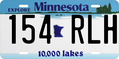 MN license plate 154RLH