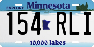 MN license plate 154RLI