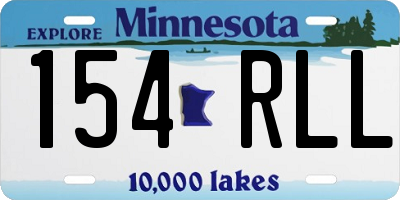 MN license plate 154RLL