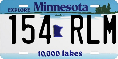 MN license plate 154RLM