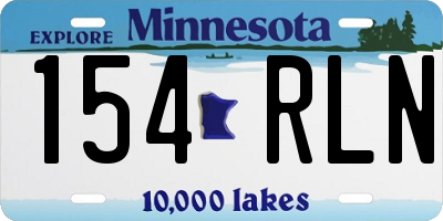 MN license plate 154RLN