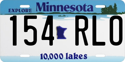 MN license plate 154RLO