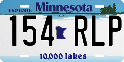 MN license plate 154RLP