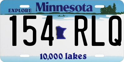 MN license plate 154RLQ