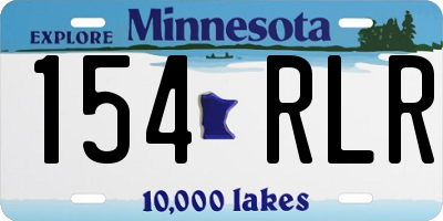 MN license plate 154RLR