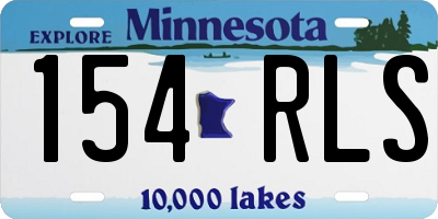 MN license plate 154RLS