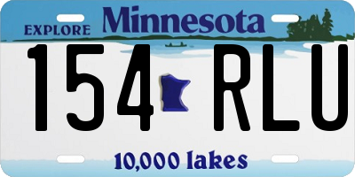 MN license plate 154RLU
