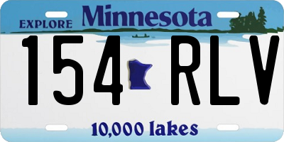 MN license plate 154RLV