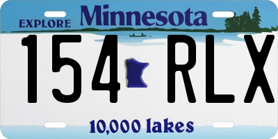 MN license plate 154RLX