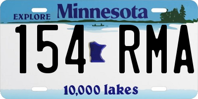 MN license plate 154RMA