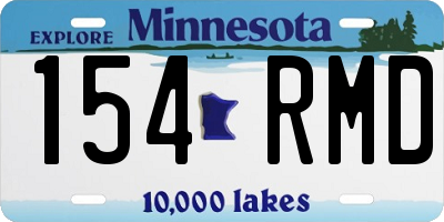 MN license plate 154RMD