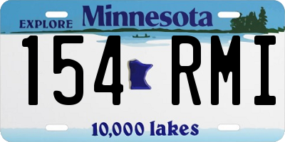 MN license plate 154RMI