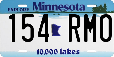 MN license plate 154RMO