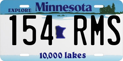 MN license plate 154RMS