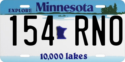 MN license plate 154RNO