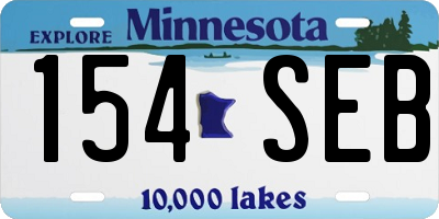 MN license plate 154SEB