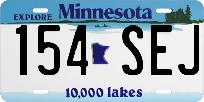 MN license plate 154SEJ