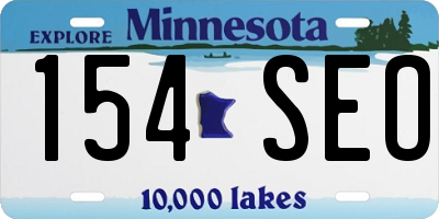 MN license plate 154SEO