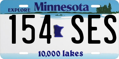 MN license plate 154SES