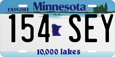 MN license plate 154SEY