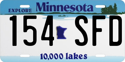 MN license plate 154SFD