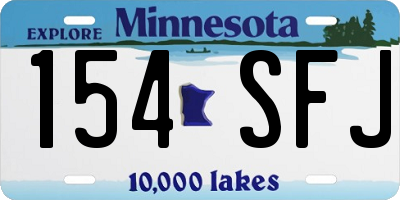 MN license plate 154SFJ