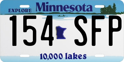 MN license plate 154SFP
