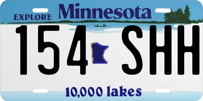 MN license plate 154SHH