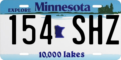 MN license plate 154SHZ