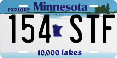 MN license plate 154STF