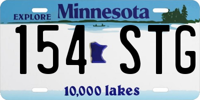 MN license plate 154STG