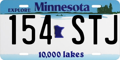 MN license plate 154STJ