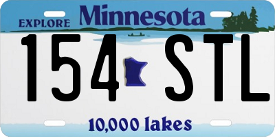 MN license plate 154STL