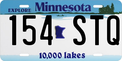 MN license plate 154STQ