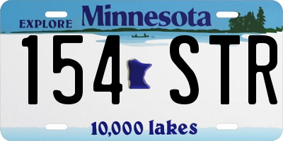 MN license plate 154STR