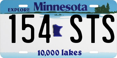 MN license plate 154STS