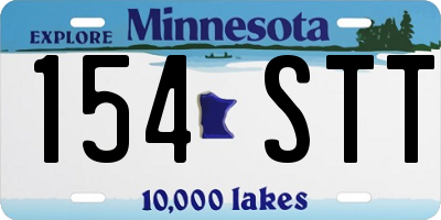 MN license plate 154STT