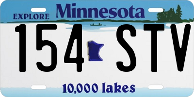 MN license plate 154STV