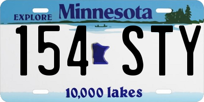 MN license plate 154STY
