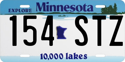 MN license plate 154STZ