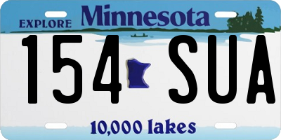 MN license plate 154SUA