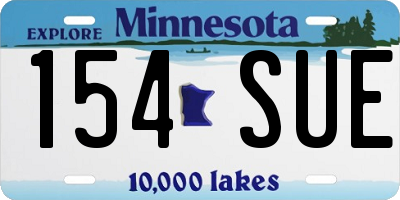 MN license plate 154SUE