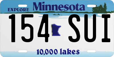 MN license plate 154SUI