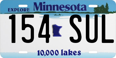 MN license plate 154SUL