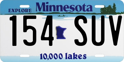 MN license plate 154SUV