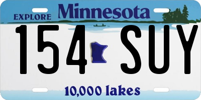 MN license plate 154SUY