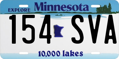 MN license plate 154SVA
