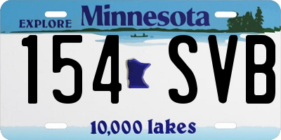 MN license plate 154SVB
