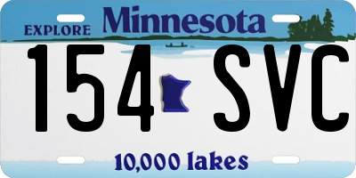 MN license plate 154SVC